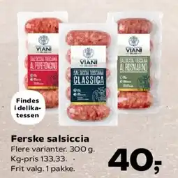 Kvickly Ferske salsiccia tilbud