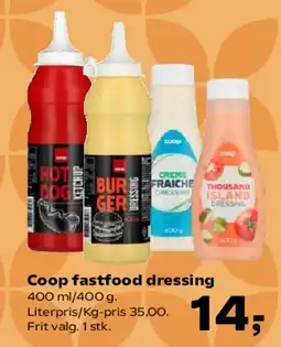 Kvickly Coop fastfood dressing tilbud