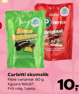 Kvickly Carletti skumslik tilbud