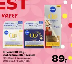 Kvickly Nivea Q10 dag-, natcreme eller serum tilbud