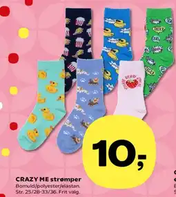 Kvickly CRAZY ME strømper tilbud