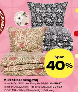 Kvickly Mikrofiber sengetøj tilbud