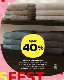 Kvickly Luksus håndklæder tilbud