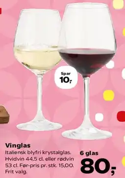 Kvickly Vinglas (6 glas) tilbud