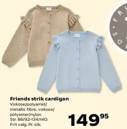 Kvickly Friends strik cardigan tilbud