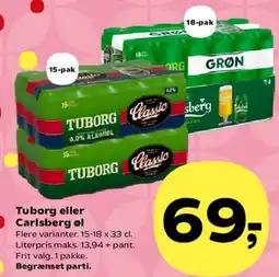 Kvickly Tuborg eller Carlsberg øl tilbud