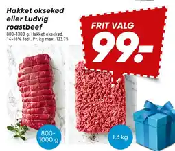 Bilka Hakket oksekød eller Ludvig roastbeef tilbud