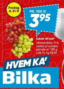 Bilka Løse druer tilbud
