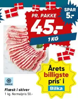 Bilka Flæsk i skiver tilbud