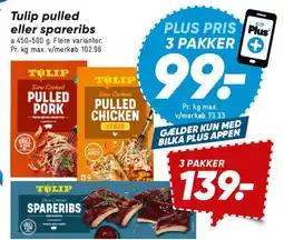 Bilka Tulip pulled / spareribs tilbud