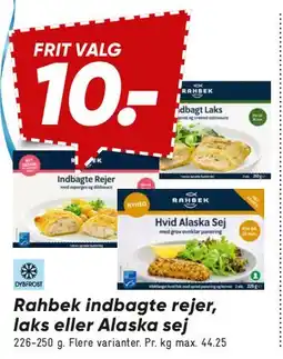 Bilka Rahbek indbagt rejer, laks eller Alaska sej tilbud