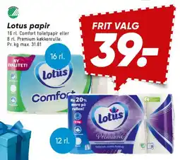 Bilka Lotus papir tilbud