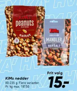 Bilka KiMs nødder tilbud