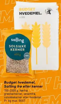 Bilka Budget hvedemel / Salling kerner tilbud