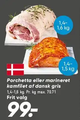 Bilka Porchetta eller marineret kamfilet af dansk gris tilbud