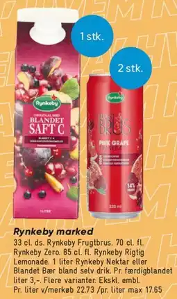Bilka Rynkeby - saft / drik tilbud