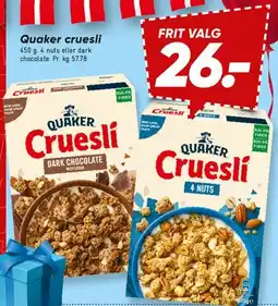 Bilka Quaker Cruesli tilbud