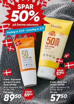 Bilka Derma solcreme tilbud