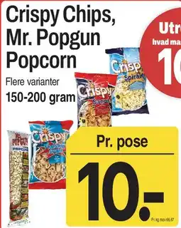 ABC Lavpris Crispy Chips / Mr. Popgun Popcorn tilbud