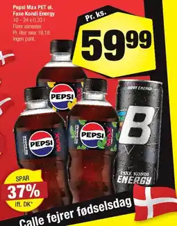 Calle Pepsi Max / Faxe Kondi Energy tilbud
