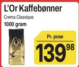 ABC Lavpris L'Or Kaffebønner - Crema Classique tilbud