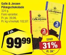 Calle Galle & Jessen Pålægschokolade tilbud