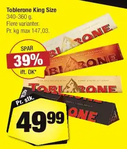 Calle Toblerone King Size tilbud