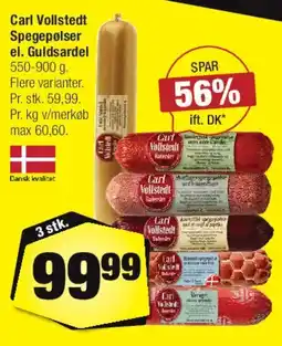 Calle Carl Vollstedt Spegepølse tilbud