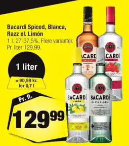 Calle Bacardi (Spiced / Blanca / Razz / Limón) tilbud