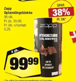 Calle ZAPP optændingsblokke (4 pk) tilbud