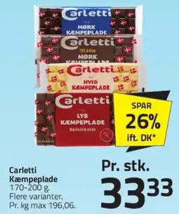 Fleggaard Carletti Kæmpeplade tilbud