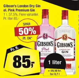 Calle Gibson's London Dry Gin / Pink Premium Gin tilbud
