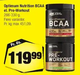 Calle Optimum Nutrition BCAA & Pre-Workout tilbud