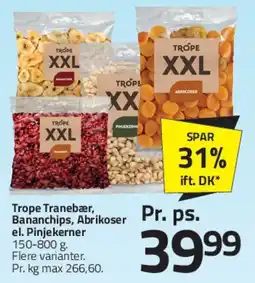 Fleggaard Trope Tranebær / Bananchips / Abrikoser / Pinjekerner tilbud