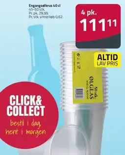 Fleggaard Engangskrus 40 cl tilbud