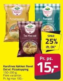 Fleggaard Karolines Køkken Revet Ost / Pizzatopping tilbud