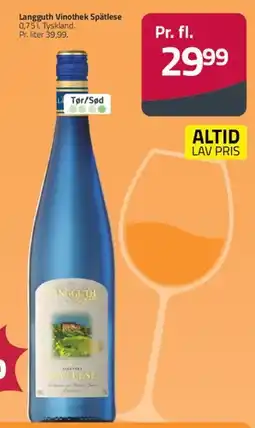 Fleggaard Langguth Vinothek Spätlese tilbud