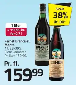 Fleggaard Fernet Branca el. Menta tilbud