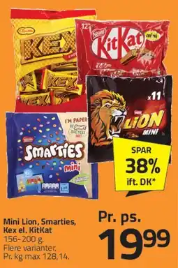 Fleggaard Mini Lion, Smarties, Kex el. KitKat tilbud