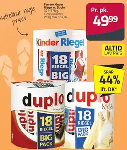 Fleggaard Ferrero Kinder Riegel / Duplo tilbud