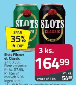 Fleggaard Slots Pilsner / Slots Classic tilbud