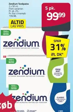 Fleggaard Zendium Tandpasta tilbud