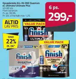 Fleggaard Finish Ultimate / Quantum — oppvasketabs tilbud
