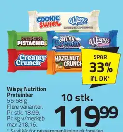 Fleggaard Wispy Nutrition Proteinbar, 10 stk. tilbud