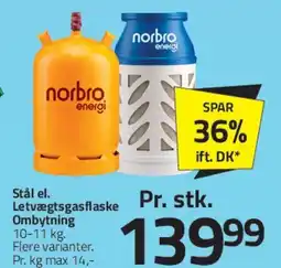 Fleggaard Norbro gasflaske / letvægtsflaske tilbud