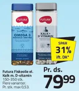 Fleggaard Futura (Fiskeolie / Kalk + D-vitamin) tilbud