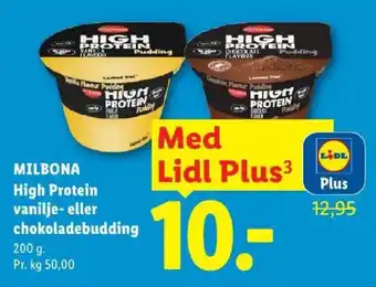 Milbona High Protein vanilje- eller chokoladebudding