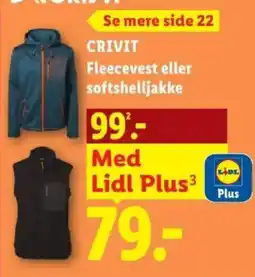 Lidl Crivit Fleecevest eller softshelljakke tilbud