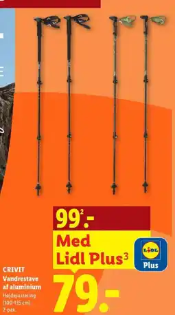Lidl Crivit Vandrestave tilbud