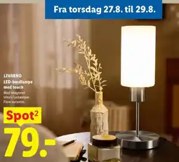 Lidl Livarno LED-bordlampe med touch tilbud